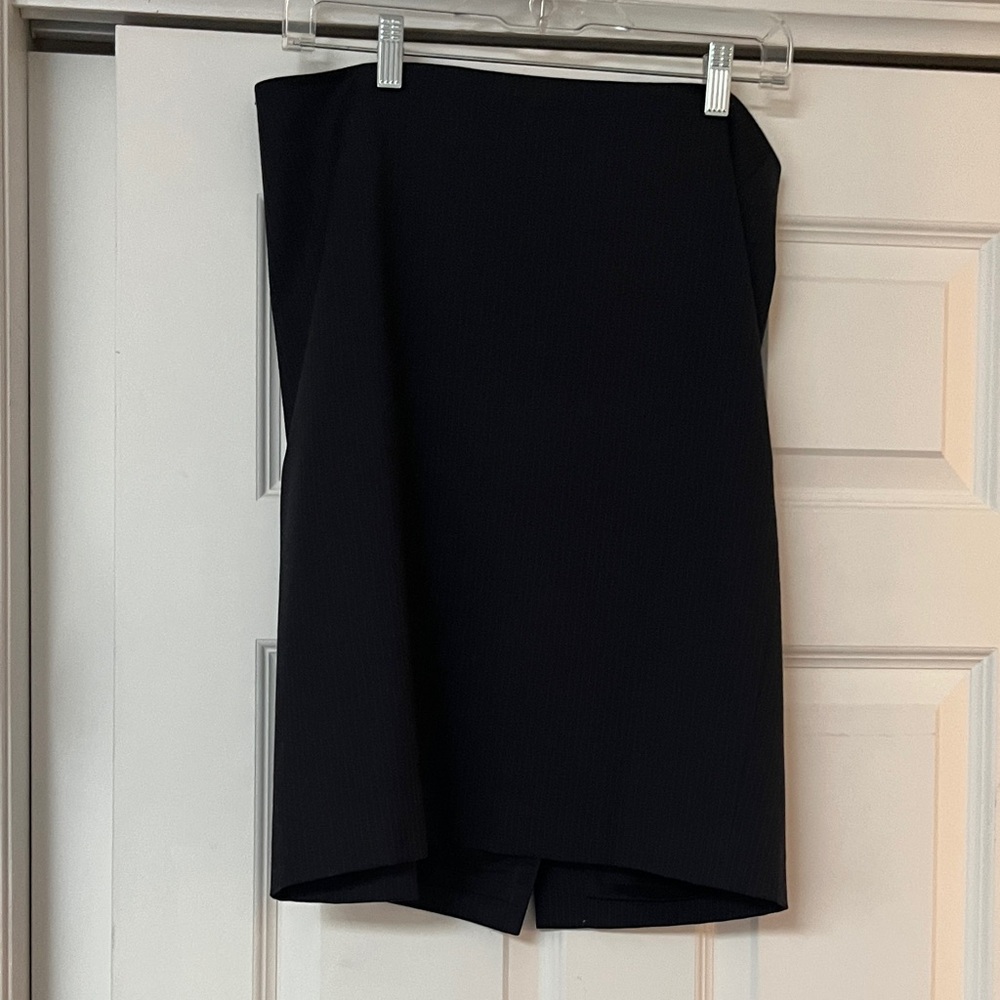 Talbots Elegant navy pinstripe  Midi Skirt